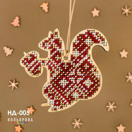 Набір для вишивки новорічної іграшки НД-005 &quot;Господарка лісу&quot;