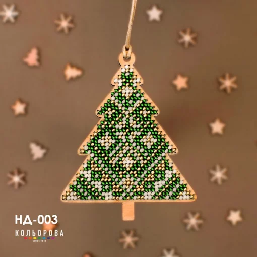 Набір для вишивки новорічної іграшки НД-003 &quot;Лісова красуня&quot;