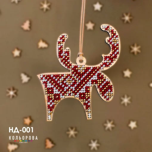 Набір для вишивки новорічної іграшки НД-001 &quot;Лісовий князь&quot;