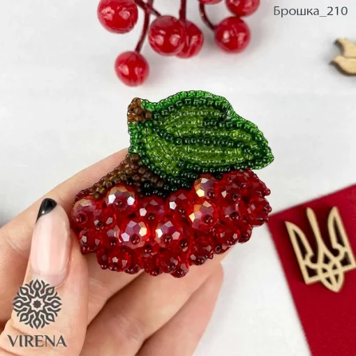 Набір брошка на фетрі &quot;Калина&quot; №210
