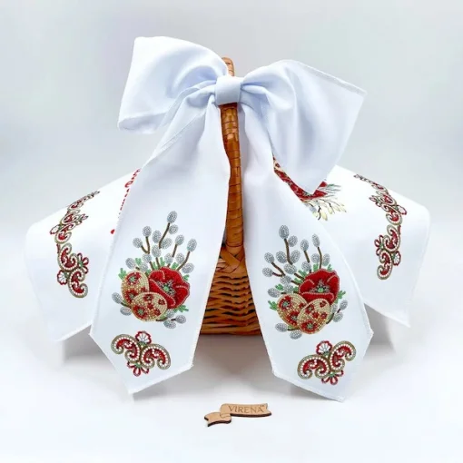 Бант на кошик, БК-091 (з намистинами)