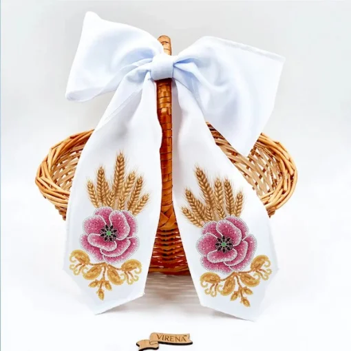 Бант на кошик, БК-093 (з намистинами)