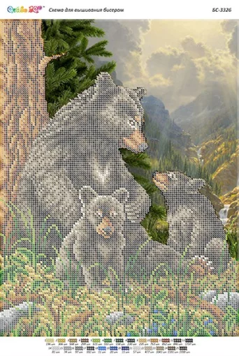 Сім'я ведмедів в лісі