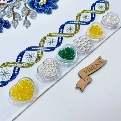 Великодній рушничок, РКВ-076 (з намистинами в комплекті) 