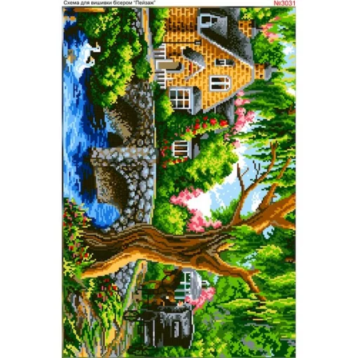 Пейзаж з будиночком, арт. 3031