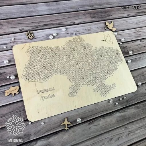 Мапа України «Вишивана Україна», ФІН-202