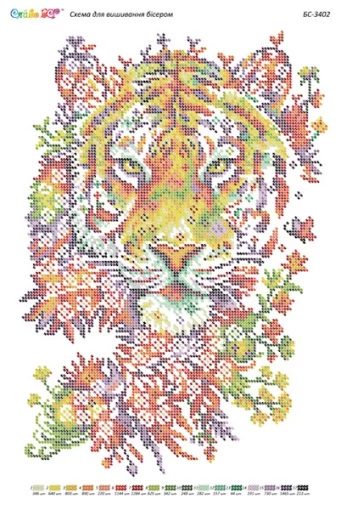 Тигр з квітів 