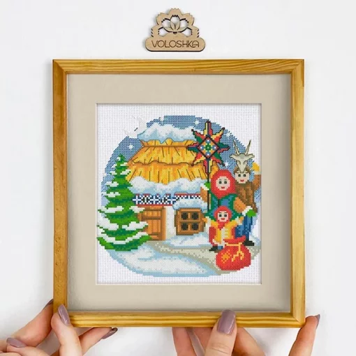Набір для вишивки хрестиком "Українська хатинка. Січень", VC-001