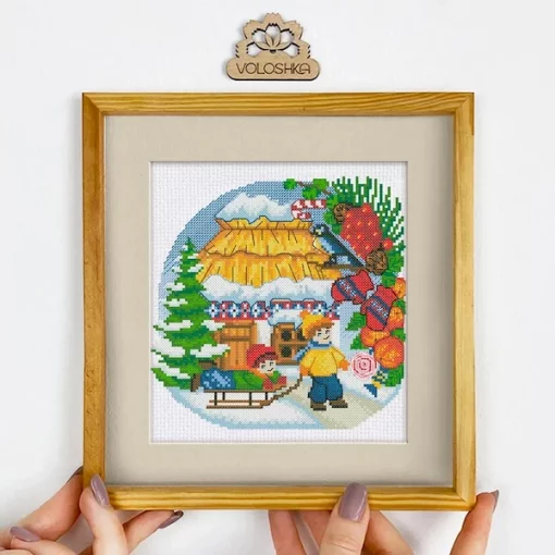 Набір для вишивки хрестиком "Українська хатинка. Лютий", VC-002