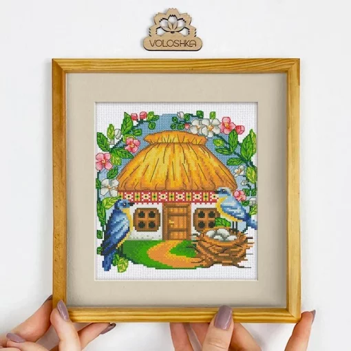 Набір для вишивки хрестиком "Українська хатинка. Березень", VC-003