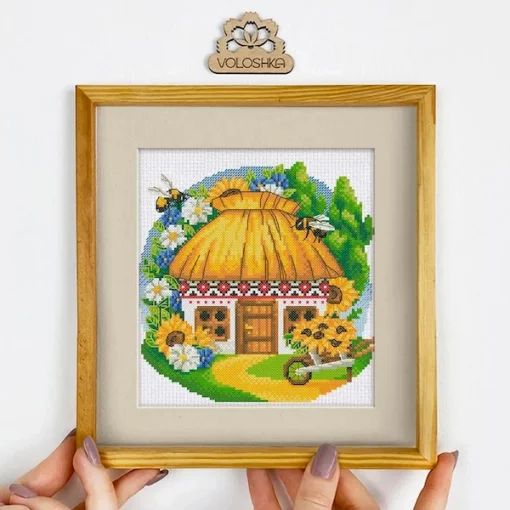 Набір для вишивки хрестиком "Українська хатинка. Липень", VC-007