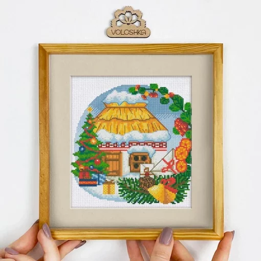 Набір для вишивки хрестиком "Українська хатинка. Грудень", VC-012