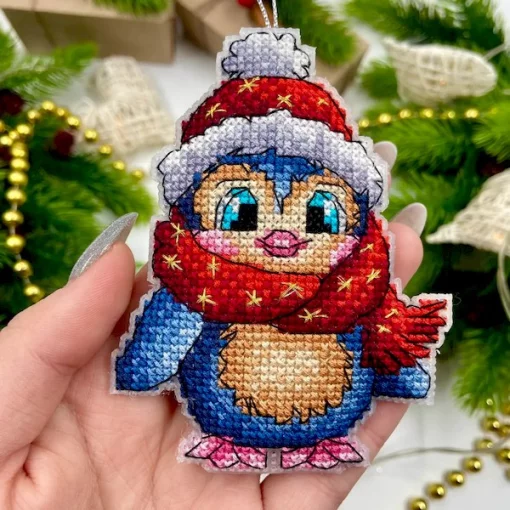 Набір для вишивки на пластиковій канві &quot;Пінгвін&quot; VPC_048