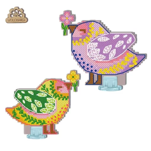 Набір для вишивки на пластиковій канві &quot;Пташка&quot; VPC_057