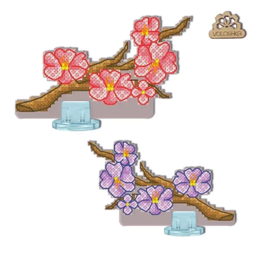 Набір для вишивки на пластиковій канві &quot;Гілочка з цвітом&quot; VPC_059