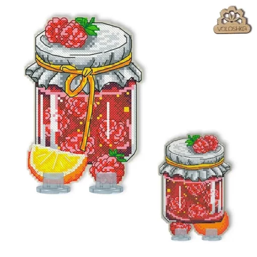Набір для вишивки на пластиковій канві &quot;Баночка з варенням&quot; VPC_044