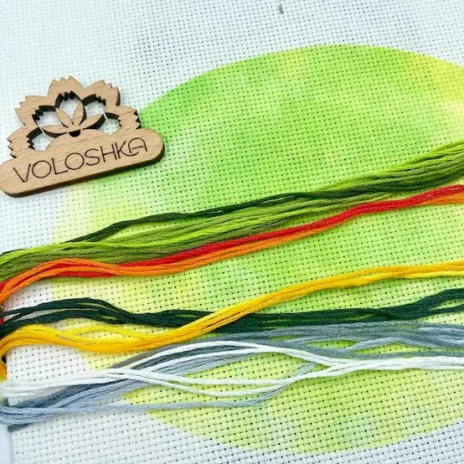 Набір для вишивки хрестом на принтованій канві "Ромашки", VCB_005