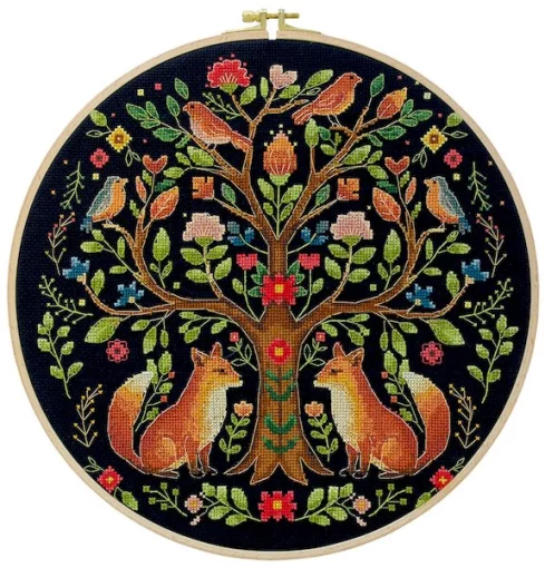 Набір для вишивки хрестиком "Дерево лісових історій", АН-298