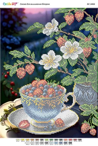 Полуниця з лохиною в чашці, БС-3466