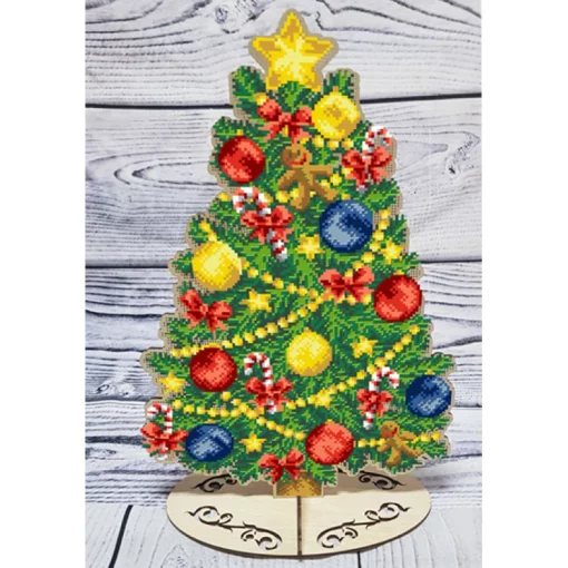 Ялинка з фанери під вишику бісером №2 (93040501)