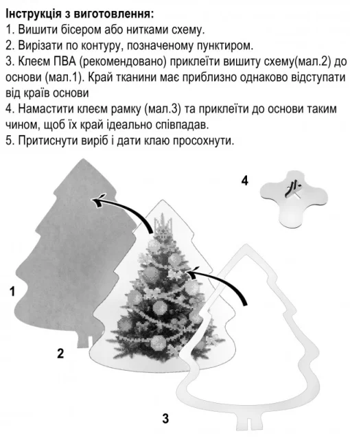 Ялинка на підставці і основі з ХДФ (2533004)