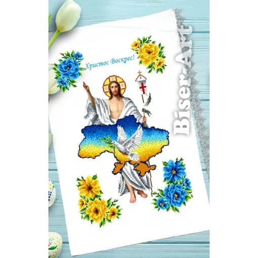 Рушник пасхальний для вишивки бісером (176)