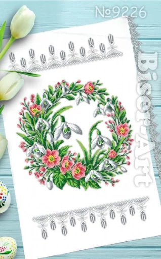 Рушник пасхальний для вишивки бісером (226)