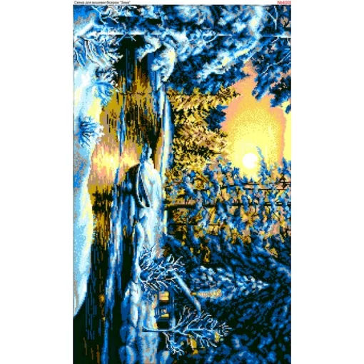 Схема вишивки бісером Зима (4009)