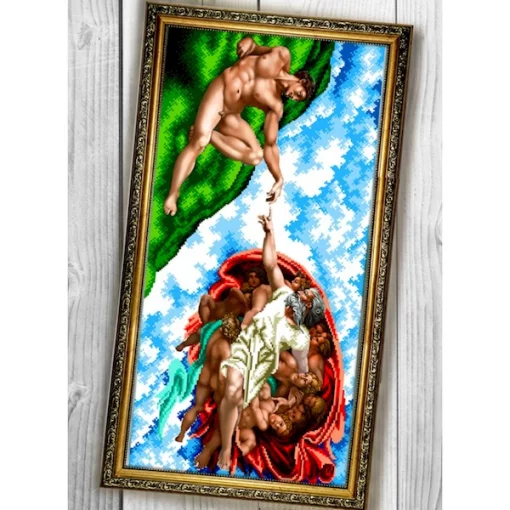 Схема вишивки бісером Створення Адама (014)