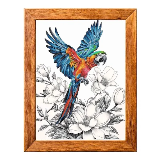 Набір для вишивки хрестиком "Папуга на магнолії" VMC_1021