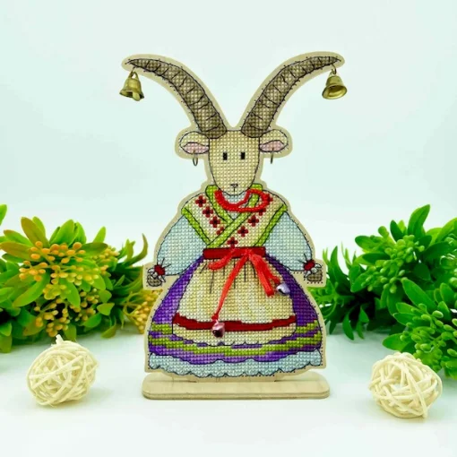 Інтер'єрна прикраса на дереві " Коза Маланка" YUMI_010_WF