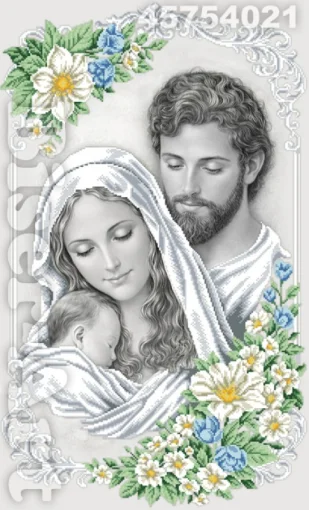 Схема вишивки бісером Святе сімейство (4021)