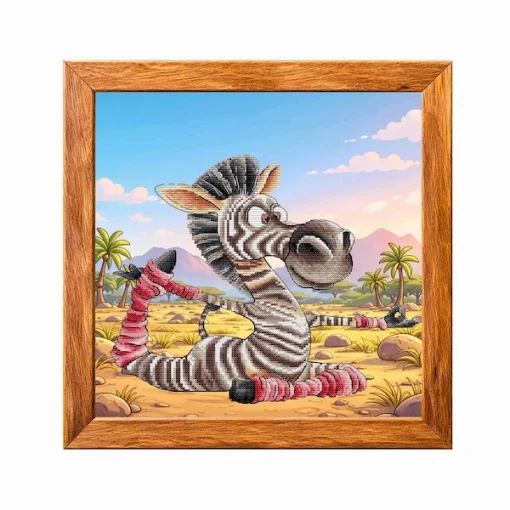 Набір для вишивки хрестиком "Зебра і йога-2" VMC_1031