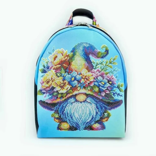 Рюкзак &laquo;Гном з квітами&raquo; під вишивку бісером Рюкзак_803