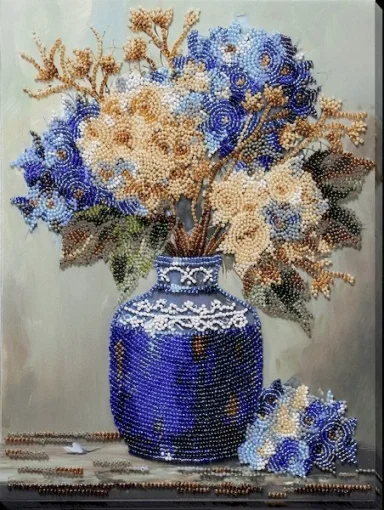 Набір для вишивки бісером "Гортензії в порцеляні", АВ-975