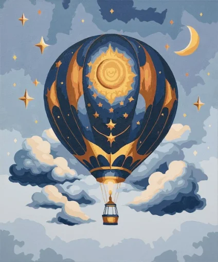 Картина за номерами на художньому полотні "Повітряні пригоди" APN-004