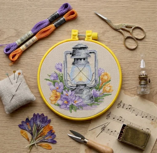 Набір для вишивки хрестиком "Весняний шафран" АНМ-097