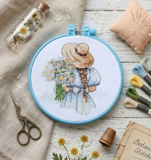 Набір для вишивки хрестиком "Ромашки для неї" АНМ-099