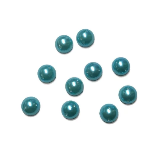Напівнамистини пришивні, кольору морської хвилі ( 8 мм)