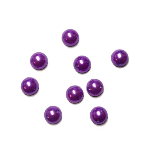 Напівнамистини пришивні, фіолетові ( 8 мм)