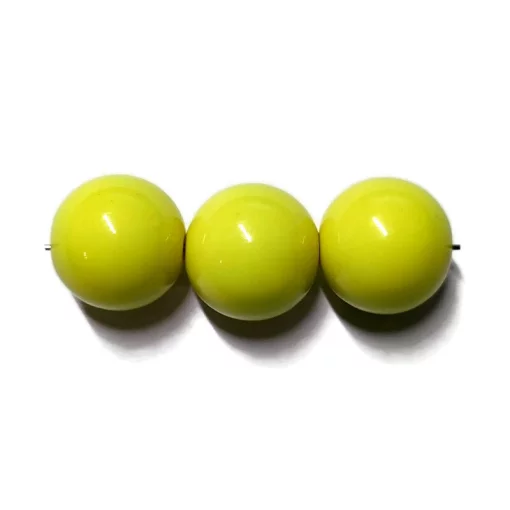 Намистина жовта, 15 мм