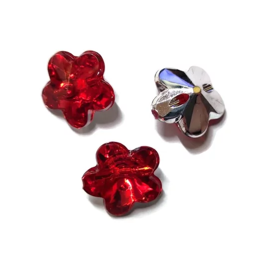 Каміння пришивне &quot;Квітка&quot;, червоне 