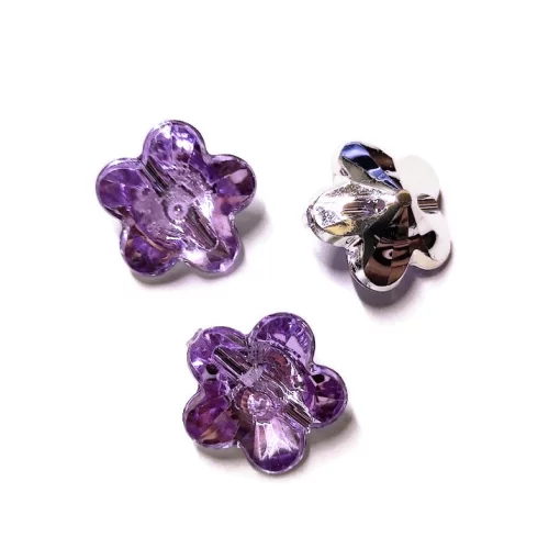 Каміння пришивне &quot;Квітка&quot;,  фіолетове