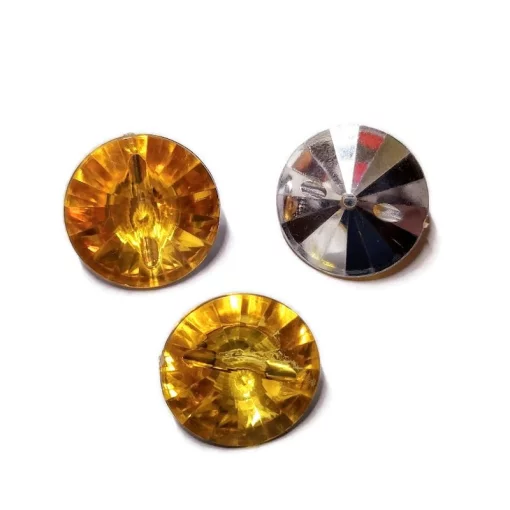 Каміння пришивне, янтарне 