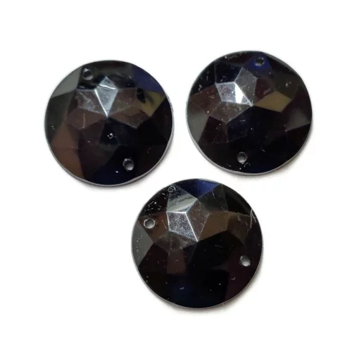 Каміння пришивне, 2 см, чорне 