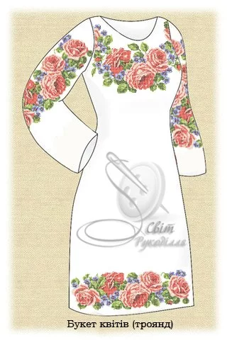 Сукня жіноча "Букет квітів (троянди)"