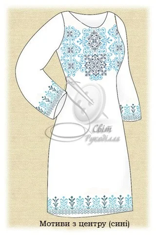 Сукня жіноча "Мотиви з центру (сині)"
