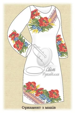Сукня жіноча "Орнамент з маків" 