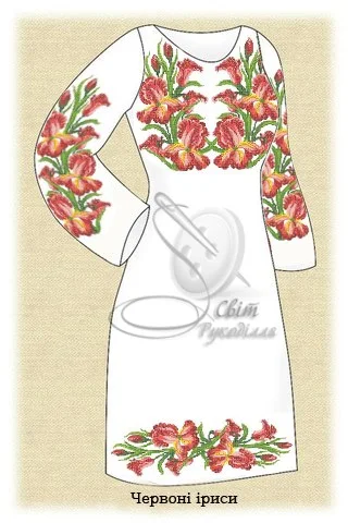 Сукня жіноча "Червоні іриси" 