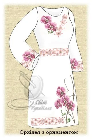 Сукня жіноча "Орхідея з орнаментом" 
